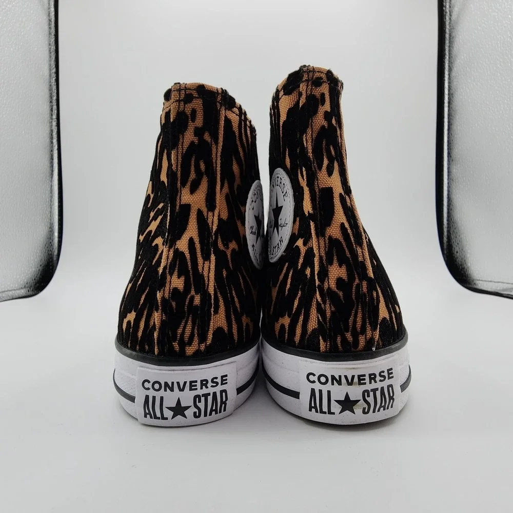 Converse Chuck Taylor All Star Sneakers Womens 7 Animal Print Velvet Burnout NEW